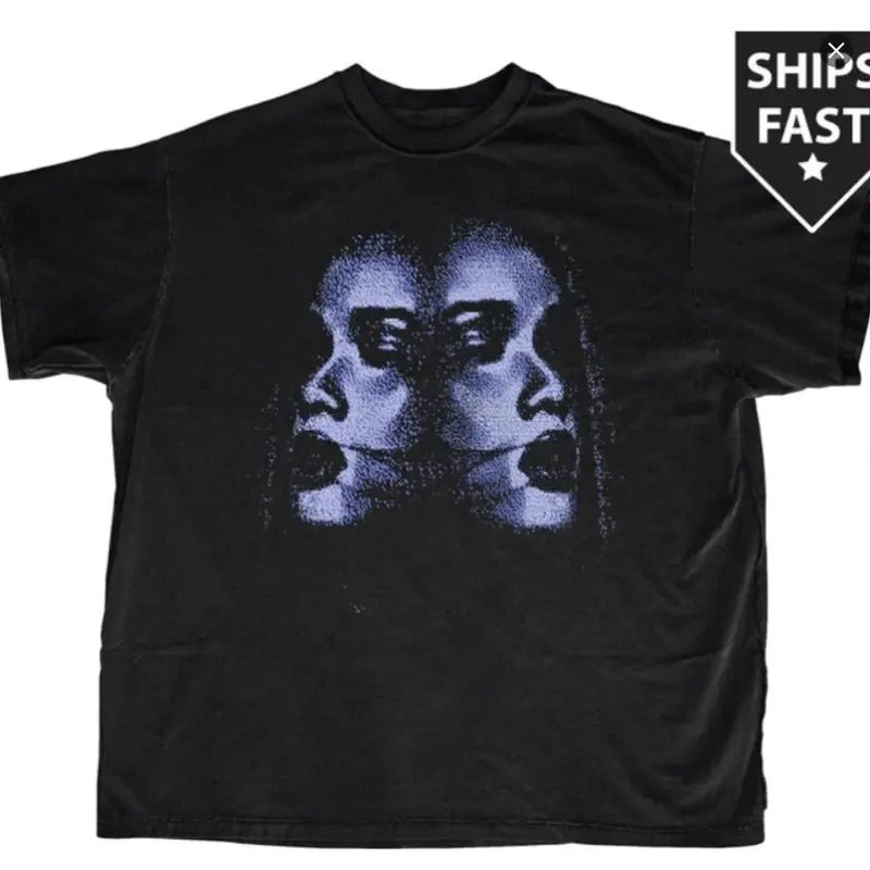 Y2k Shirt, Harajuku Tee, Goth Punk T-Shirt, Japanese Streetwear T-Shirt, Alternative Clothing, Y2k Graphic Shirty2k...