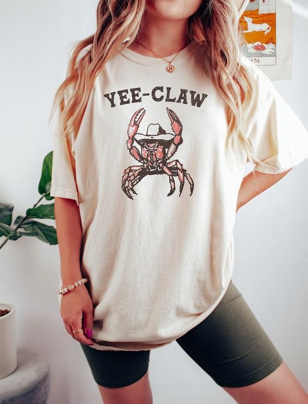 Yee Claw Yee Haw Crab Shirt, Cowboy Crab Meme Shirt, Sarcastic T Shirt, Funny Unisex Shirt Hoodie Sweatshirt