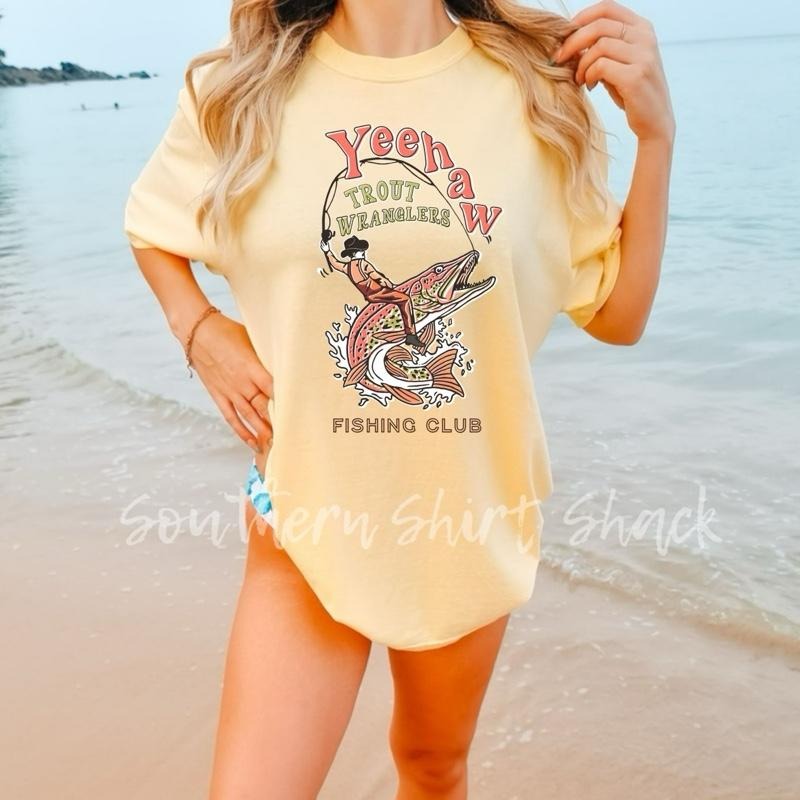 Yeehaw Trout T shirt  | Banana comfort colors T shirt top Hoodie Sweatshirt | PrintMintTees.com