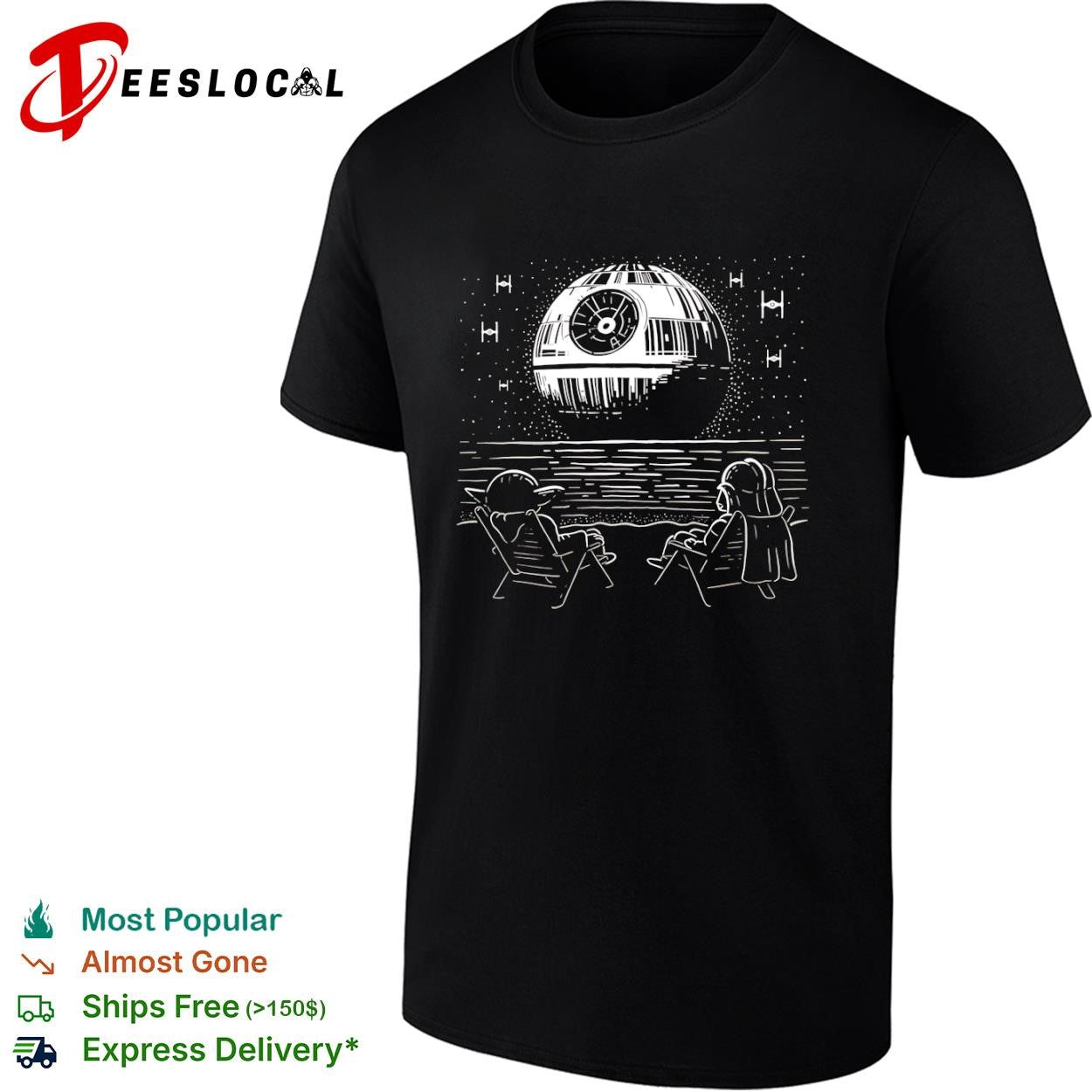 Yoda and Vader at the beach shirt