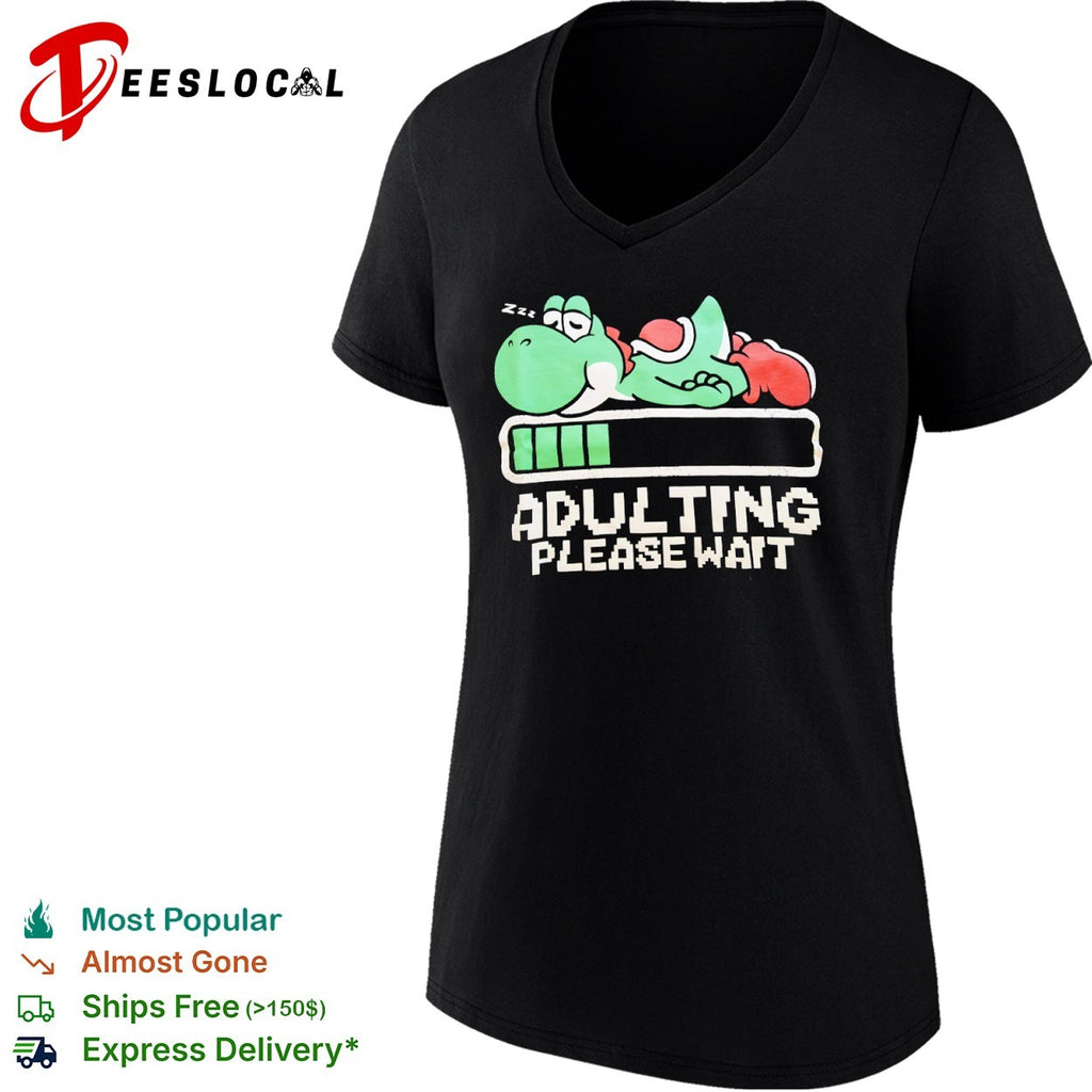 Yoshi sleeping adulting please wait shirt