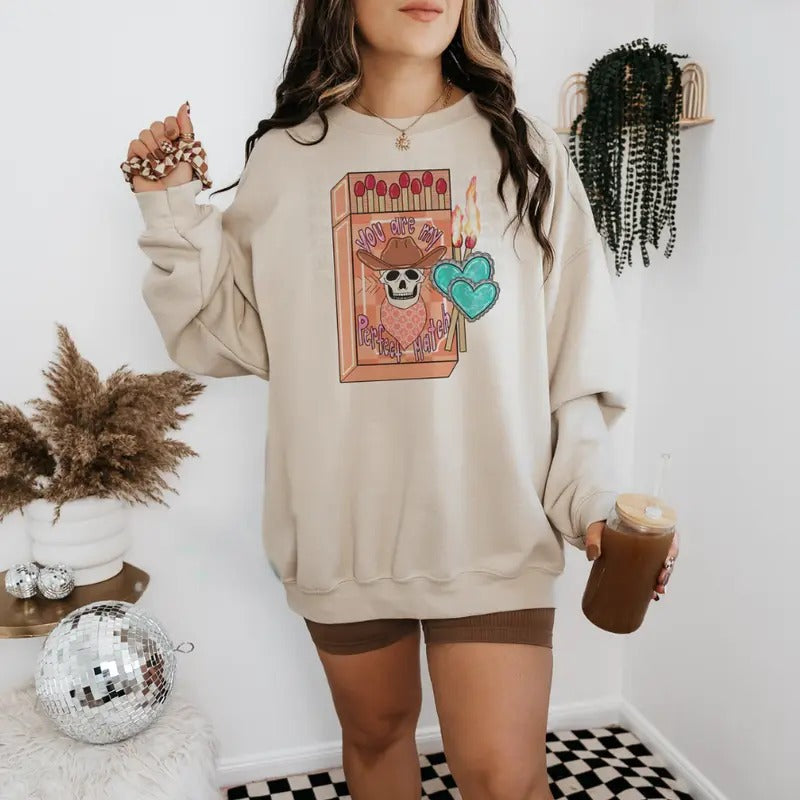 You Are My Perfect Match Sweawtshirt Retro Valentine Shirt Western Outfits Western Stuff Country Girl Clothes T-Shirts, Hoodie, Sweatshirt