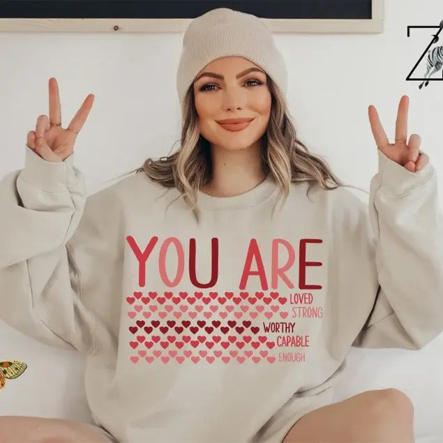 You Are Sweatshirt Women, Christian Quotes Sweatshirt and Hoodie, T-Shirt | PrintMintTees.com