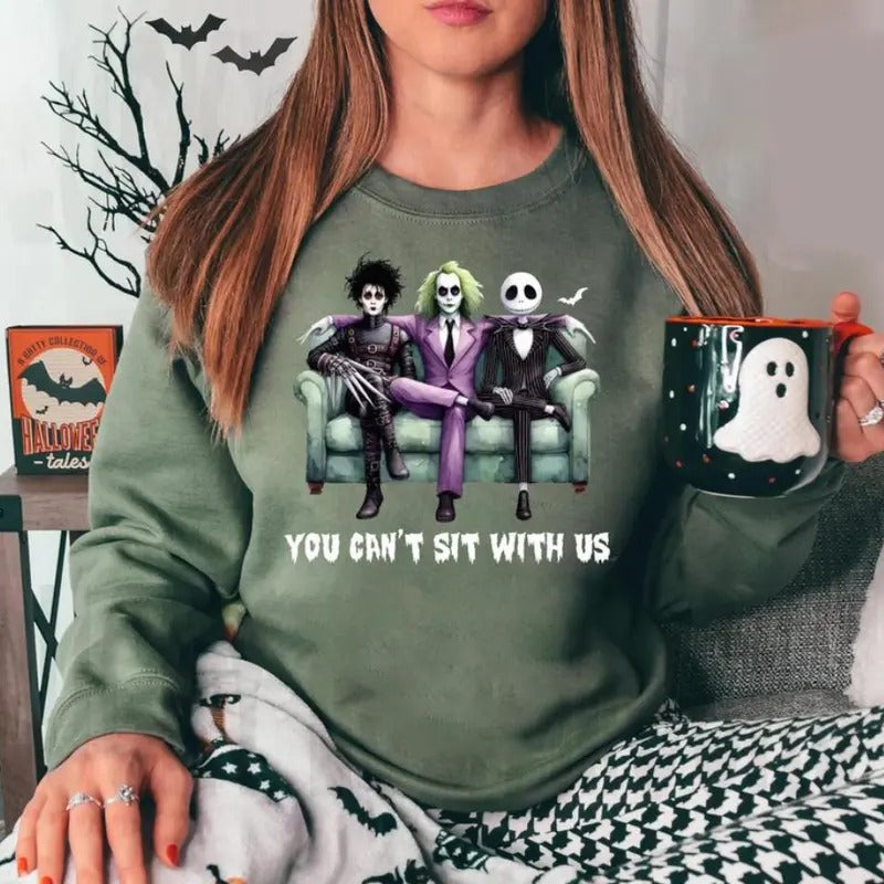 You Cant Sit With Us Halloween Movies Sweatshirt - Shirt - Hoodie, Horro Movies Shirt, Retro Halloween Shirt, Horro...
