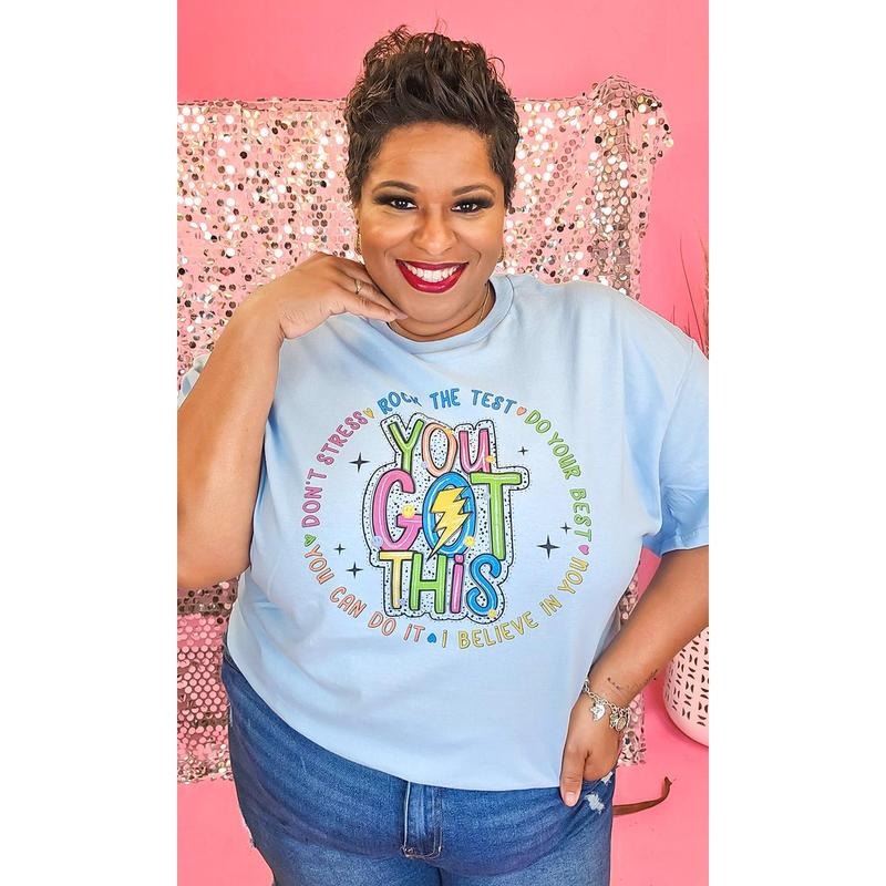 You Got This Rock the Test Graphic T-Shirt Hoodie Sweatshirt | PrintMintTees.com