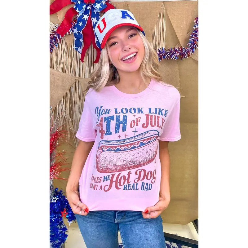 You Look Like the Fourth of July Graphic T-Shirt Hoodie Sweatshirt | PrintMintTees.com