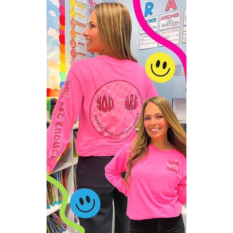 You are You Graphic Long Sleeve Shirt Hoodie Sweatshirt | PrintMintTees.com