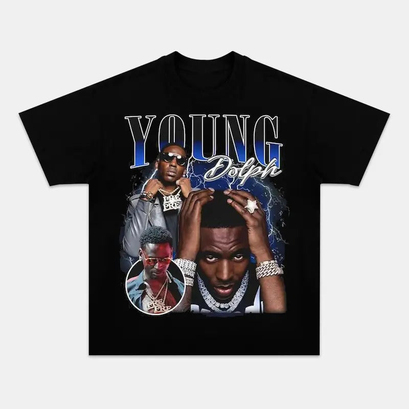 Young Dolph Tee Shirt Hip Hop Rap Black Crew T-Shirt Hoodie Sweatshirt | PrintMintTees.com