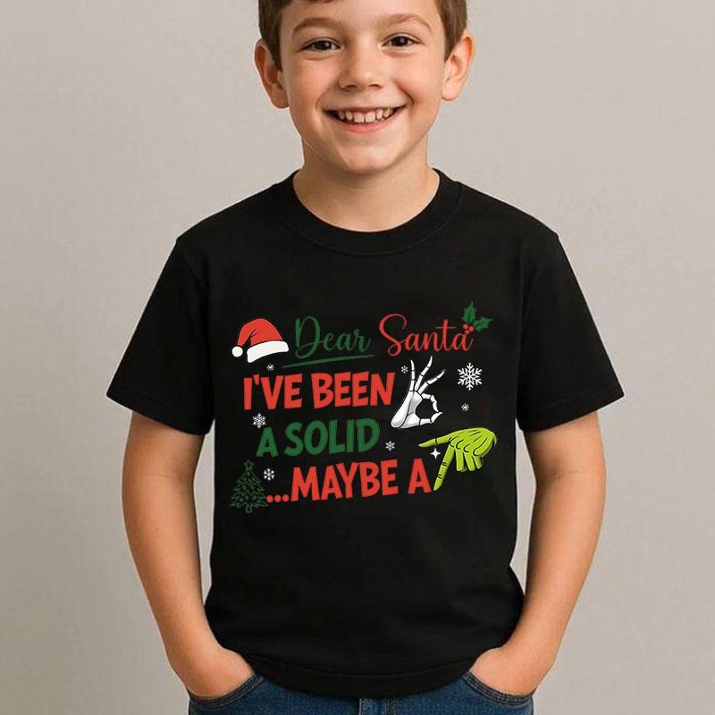 [ Youth] Dear Santa Shirt, Solid Six Maybe aSeven Shirt, 6 7 Sweatshirt, Trending Graphic Shirts, Christmas Gift Hoodie