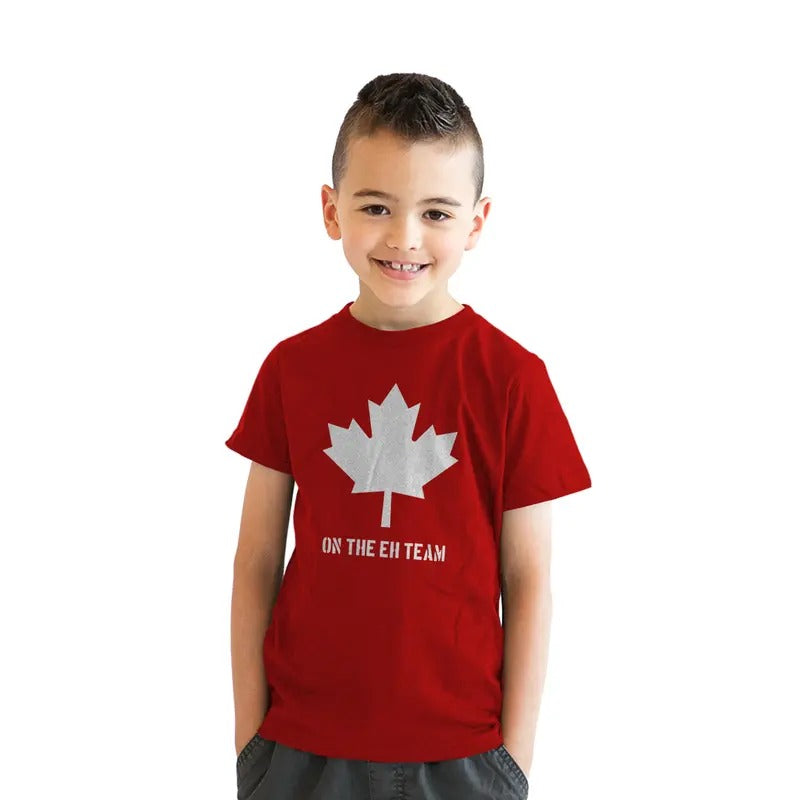 Youth Eh Team Canada T shirt Funny Canadian Shirts Kids Novelty T shirt Hilarious Funny T Shirts Funny Canada Short...