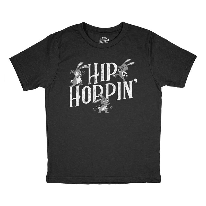 Youth Funny T Shirts Hip Hoppin Sarcastic Danicing Bunny Graphic Novelty Tee For Kids Funny T Shirts Sarcastic Tops for...