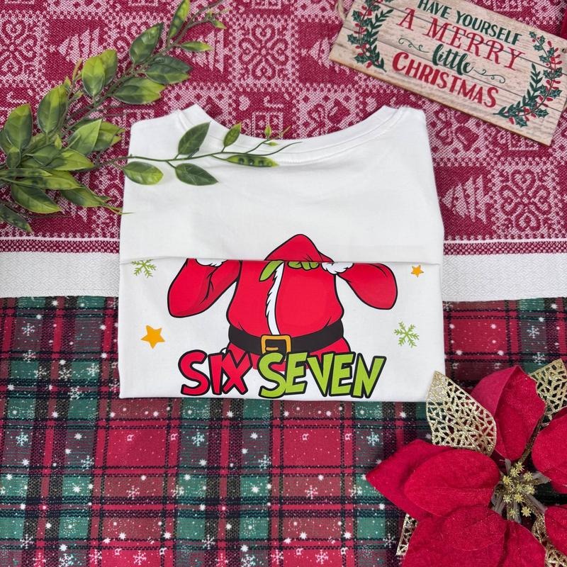 [Youth Size] 6 7 Shirt, 6 7 Couples Grjnch Christmas, Trendy Tiktok Christmas Tees, Funny Matching Shirt, Christmas Gifts...