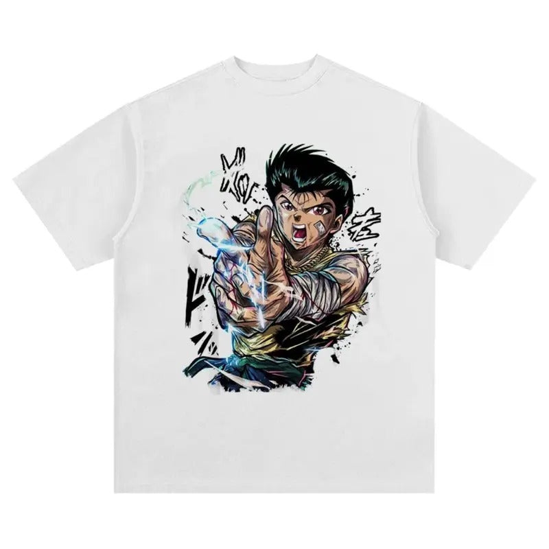 Yu Yu Hakusho Vintage Washed Shirt Menswear Top Underwear Streetwear Hoodie Sweatshirt | PrintMintTees.com