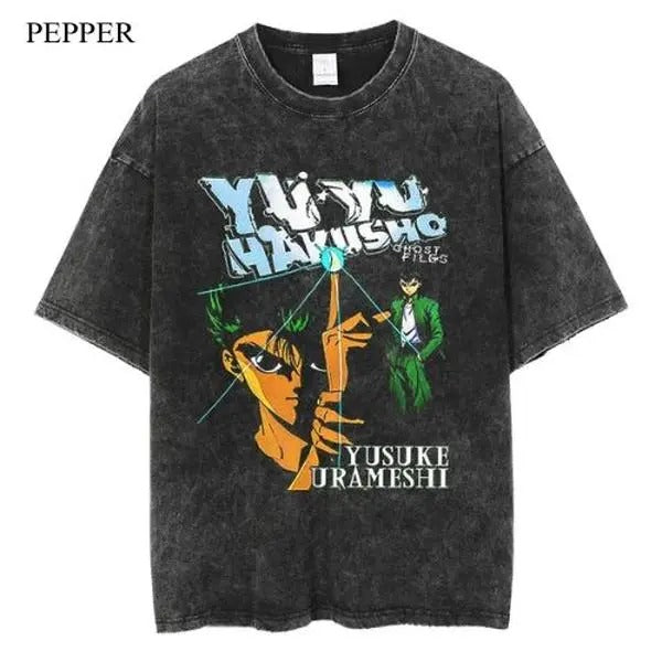 Yusuke Urameshi Vintage T-Shirt, Anime Manga Unisex T-Shirt, Gift For Him Menswear Top Hoodie Sweatshirt | PrintMintTees.com
