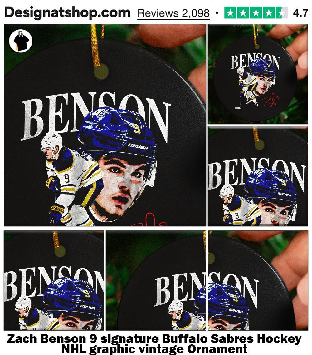 Zach Benson 9 signature Buffalo Sabres Hockey NHL graphic vintage shirt