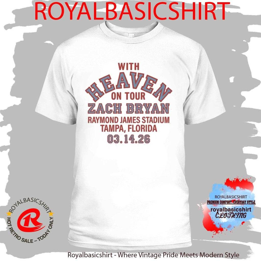 Zach Bryan With Heaven on Top Tour 2026 Tampa FL Shirt