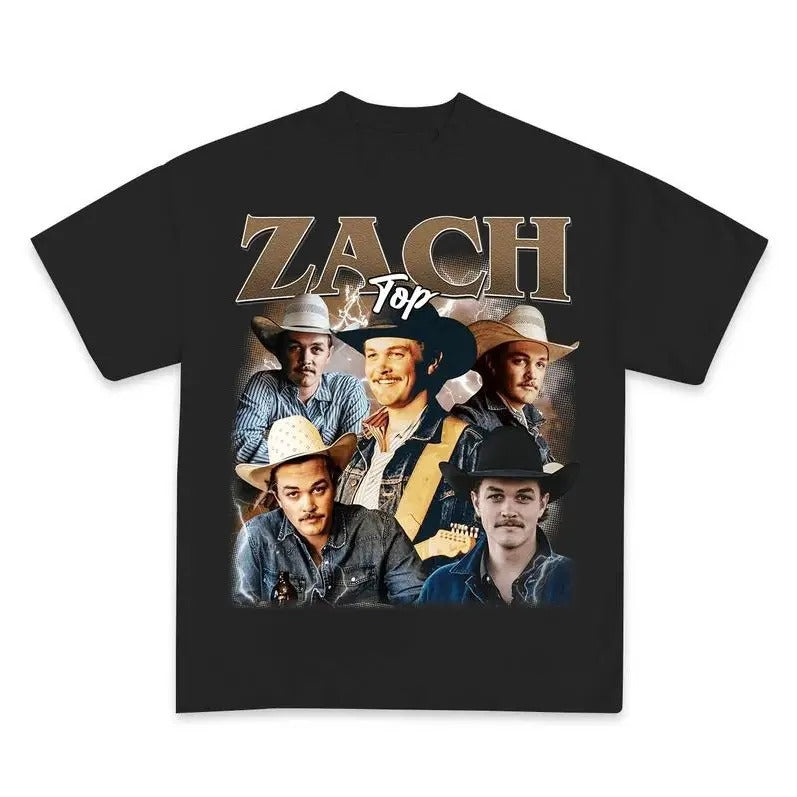 Zachh Top Shirt Cold Beerr & Country Music Album Vintage Bootleg Graphic Tee Merch Concert Shirt for Men Women Y2k...