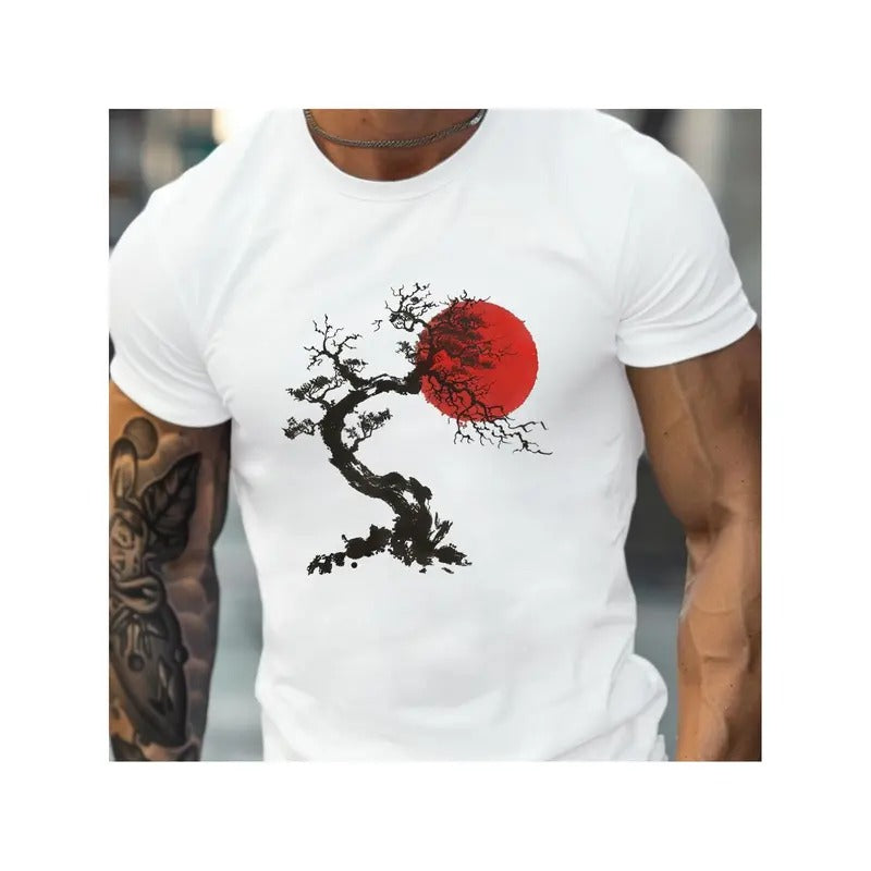 Zen inspired tree design cotton men's T-shirt comfort fit Made in USA Hoodie Sweatshirt | PrintMintTees.com