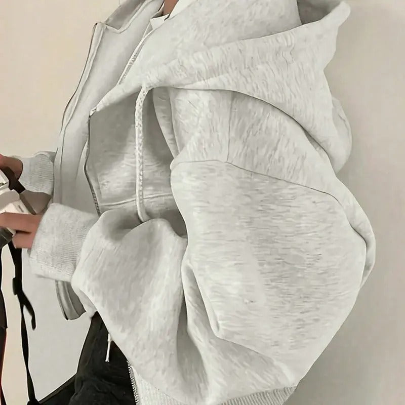 Zip Up Hoodie Long Sleeve Drawstring Hooded Sweatshirt Trendy Zipped Hoodies with Pocket T-Shirts | PrintMintTees.com
