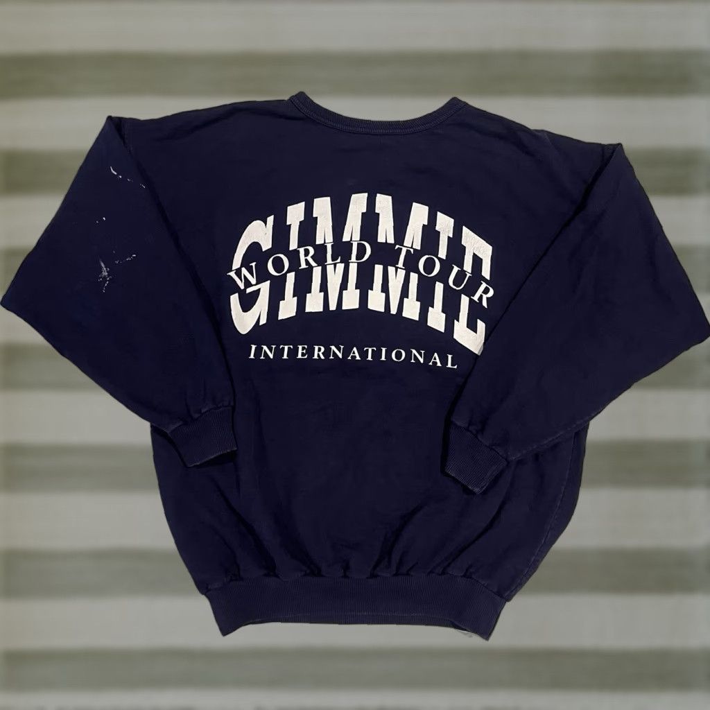 Vintage Gab Sweatshirt Crewneck Unisex Adults L Multicolor Graphic Print 90s 80s World Tour Shirt Hoodie | PrintMintTees.com