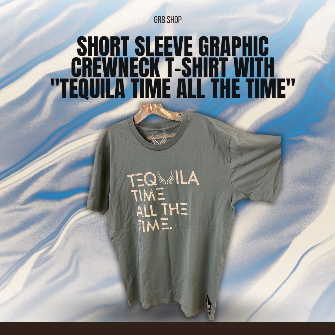 Other Vuelo Tequila Time Graphic Crewneck T Shirt Short Sleeve Hoodie Sweatshirt | PrintMintTees.com