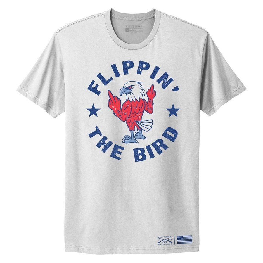 Women's Flippin' The Bird Boyfriend Fit T-Shirt - White
