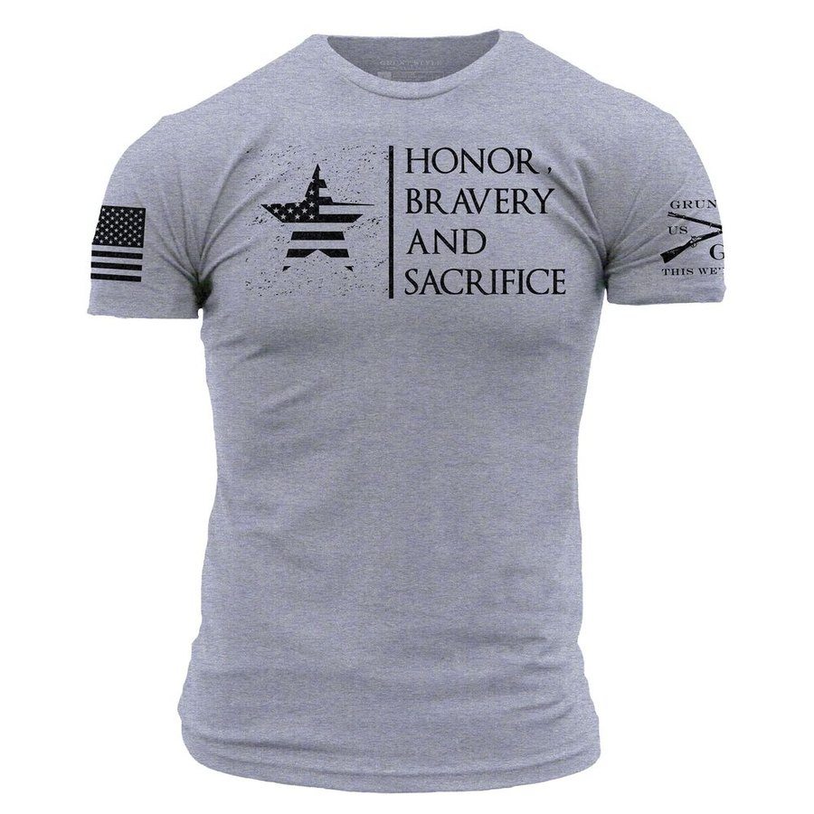 CFP Honor, Bravery, and Sacrifice Men's Tee - Heather Gray