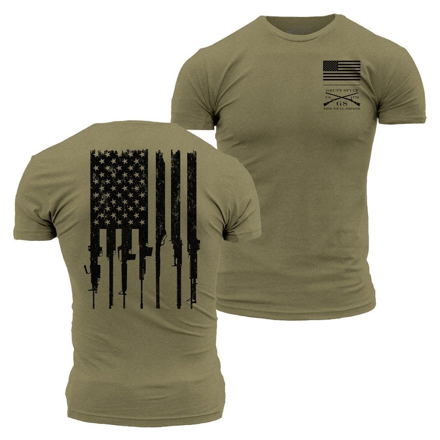 Rifle Flag 2.0 T-Shirt - Military Green
