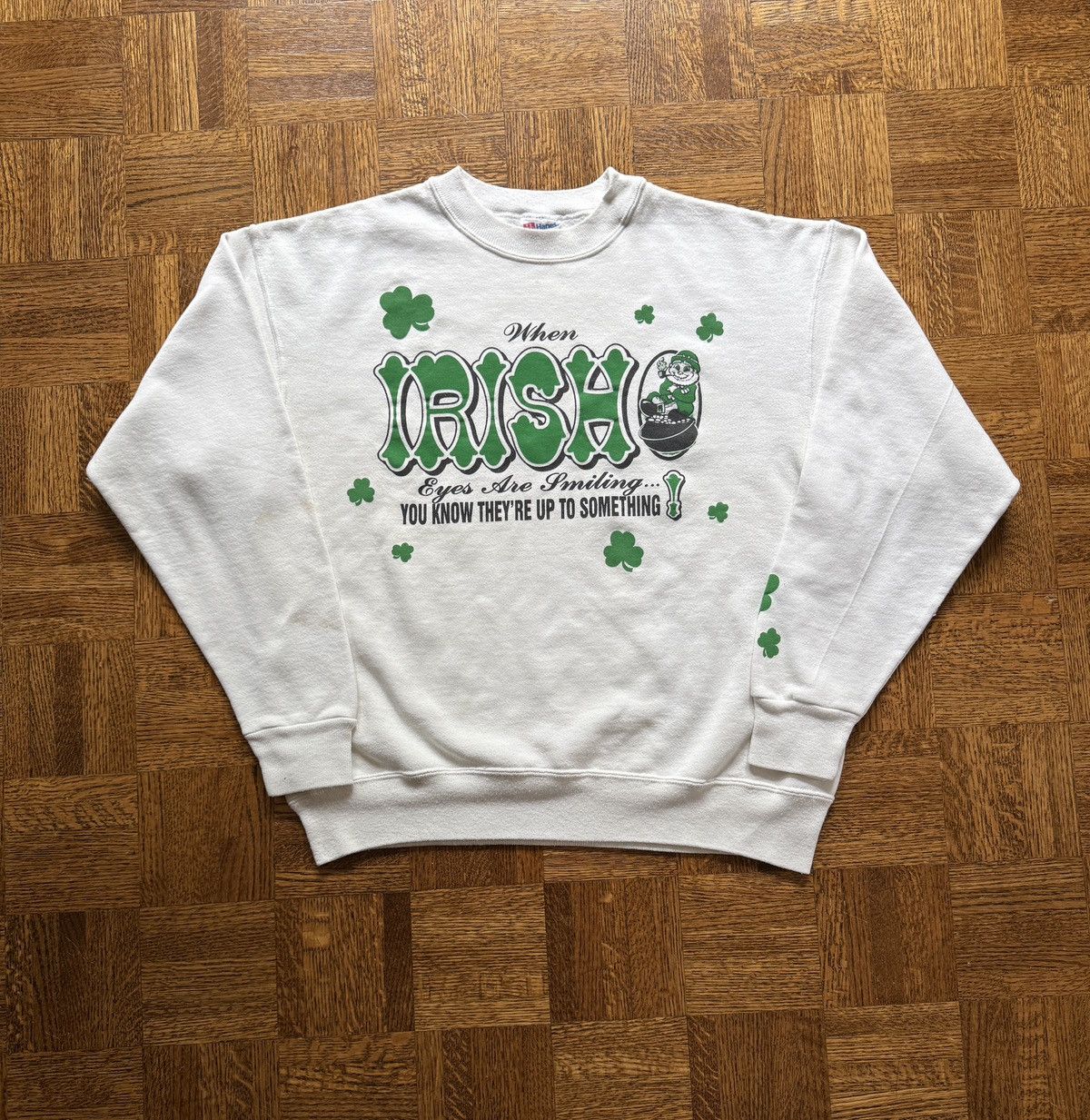 Vintage 90s Irish Graphic Crewneck Sweatshirt Shirt Hoodie | PrintMintTees.com