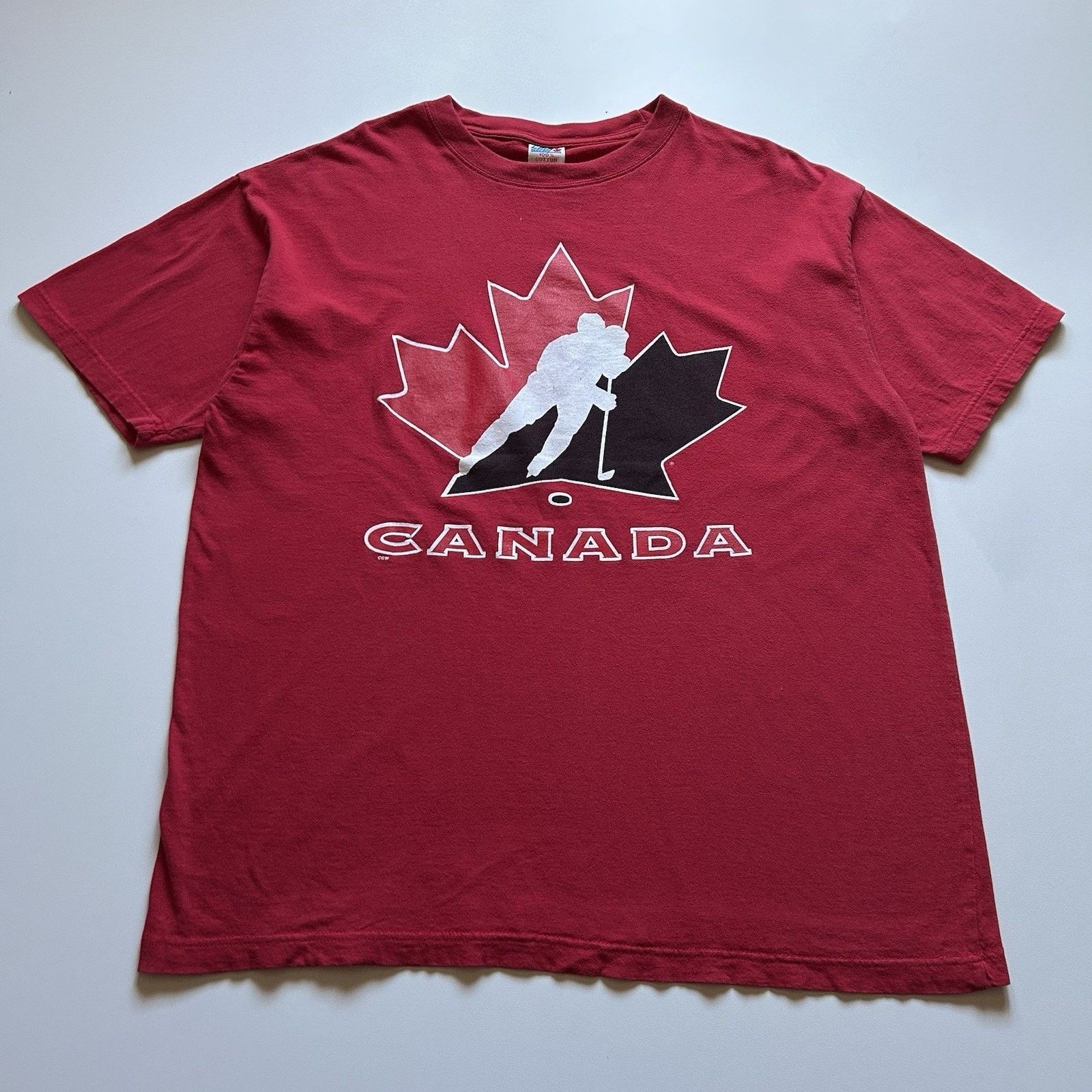 Vintage 90s Team Canada Hockey T Shirt Xl Heavyweight Cotton Hoodie Sweatshirt | PrintMintTees.com