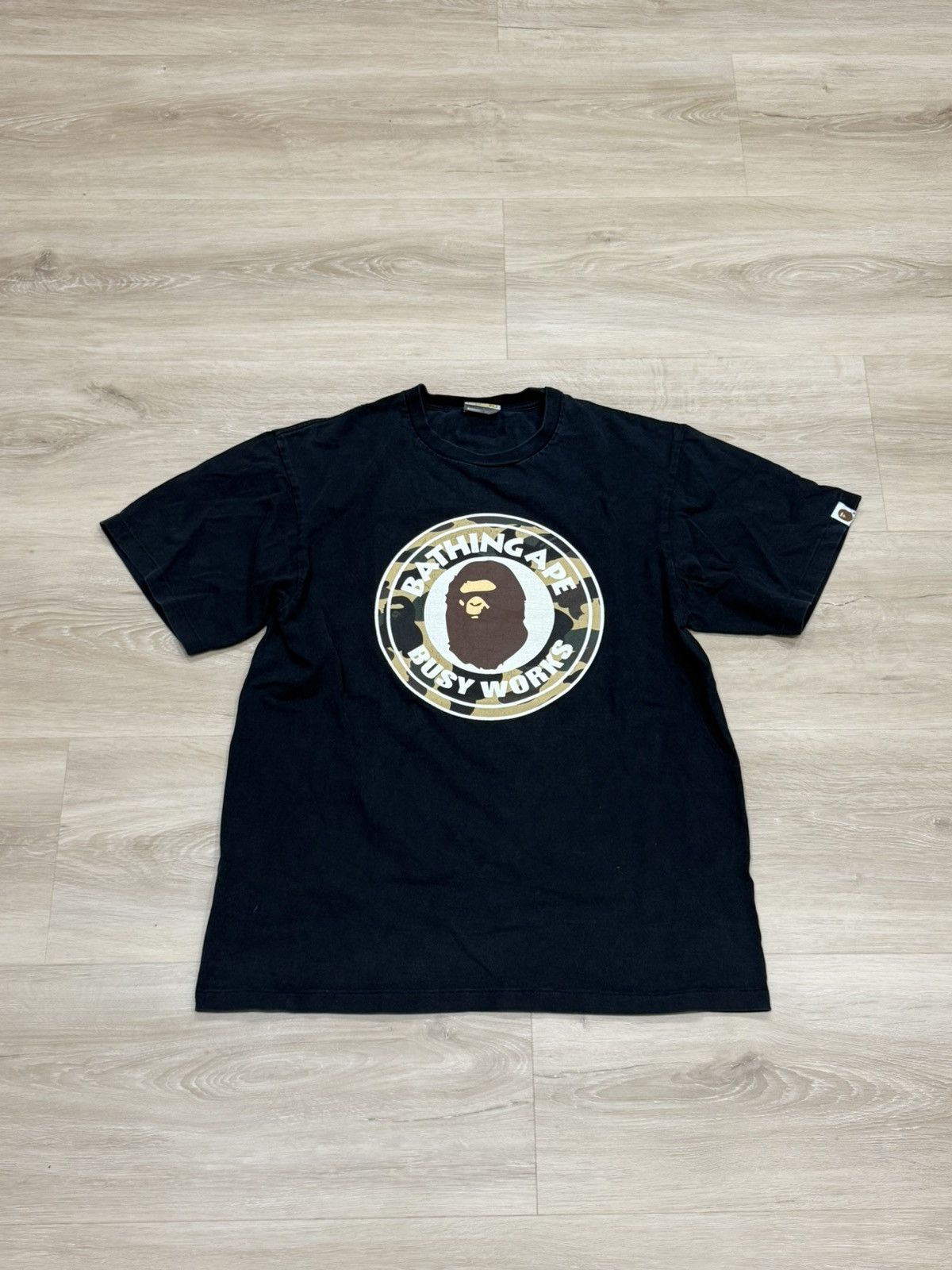 Bape Busy Works Camo Tee Hoodie Sweatshirt | PrintMintTees.com