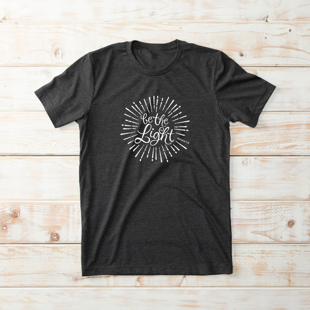 Be The Light Gray Adult T-Shirt