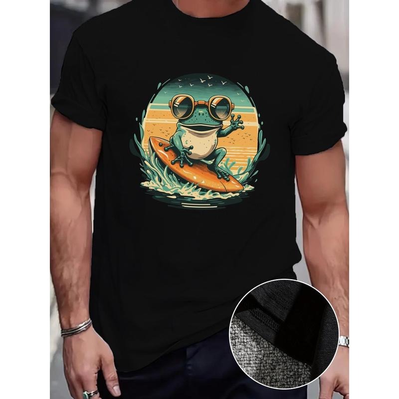 beach Frog Fitted Men's T-Shirt, Sweat-wicking and Freedom of Movement made in usa Hoodie Sweatshirt | PrintMintTees.com