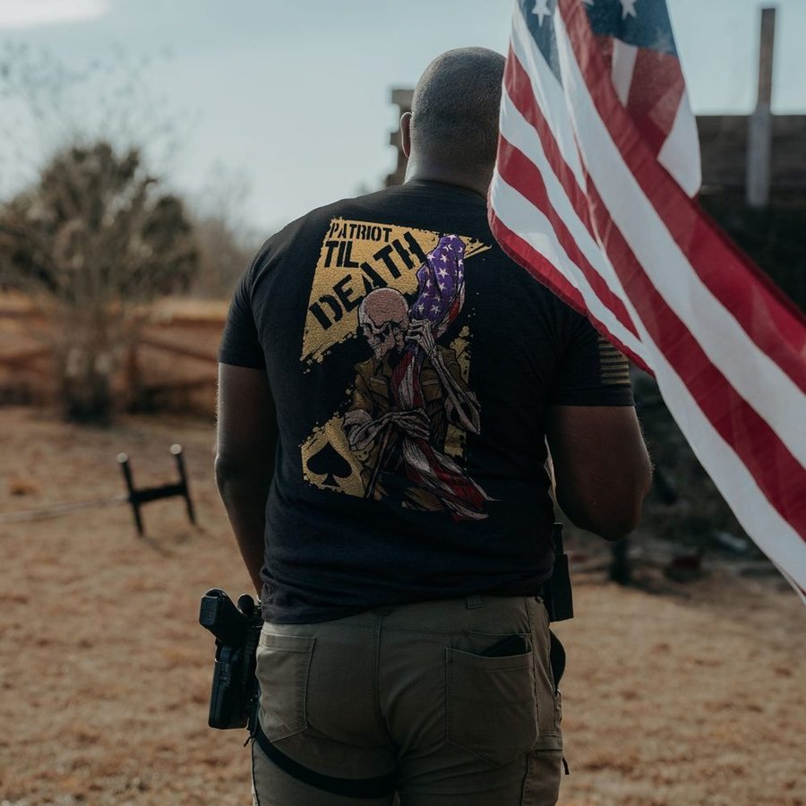 Patriot Til Death T-Shirt - Black