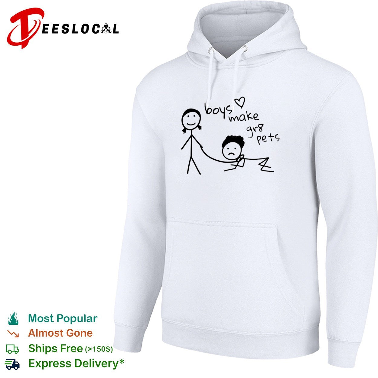 boys make gr8 pets stick figure doodle minimalist shirt