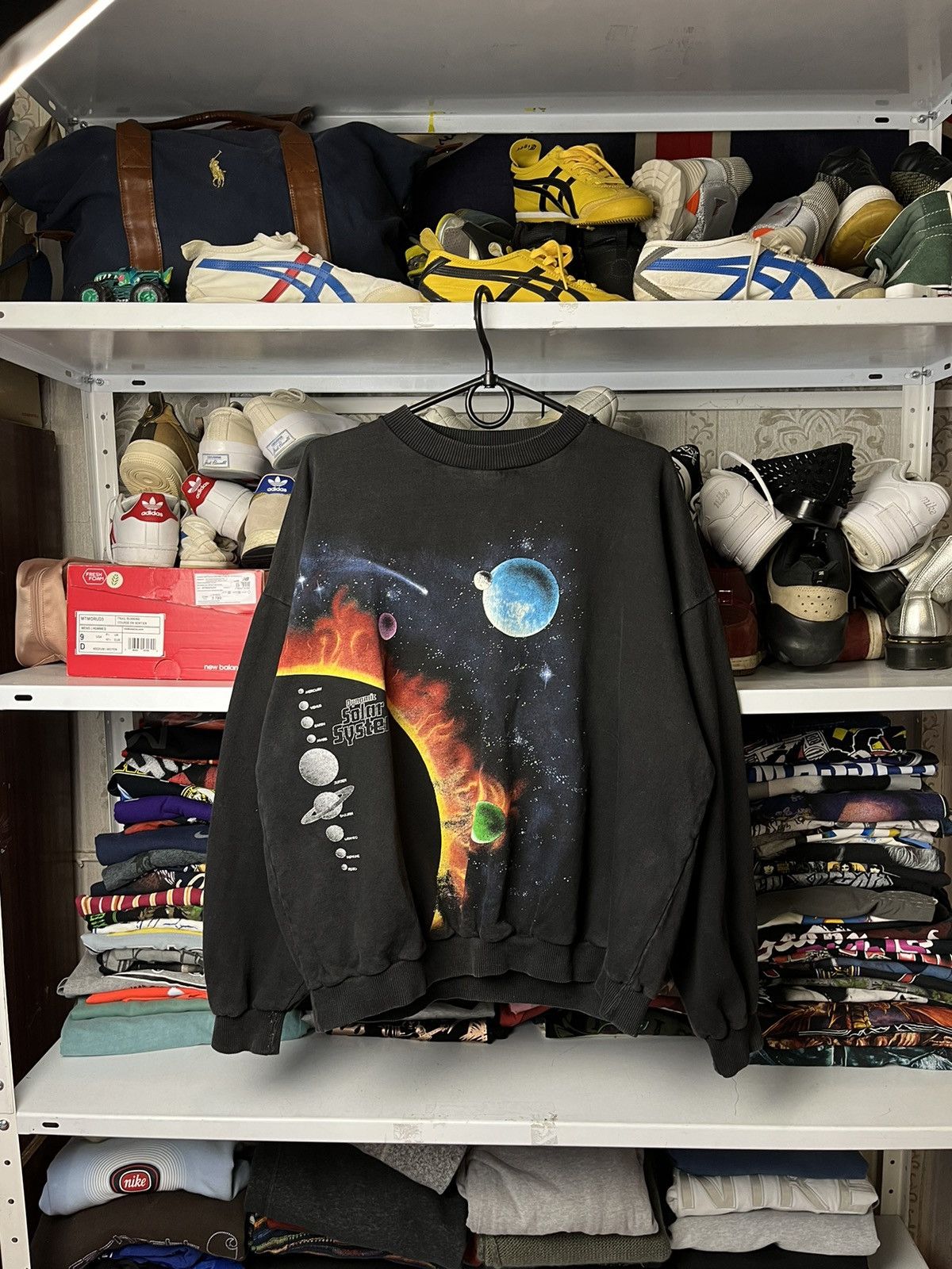 1990 Vintage Peter Kull Solar System Graphic Sweatshirt Y2k Shirt Hoodie | PrintMintTees.com