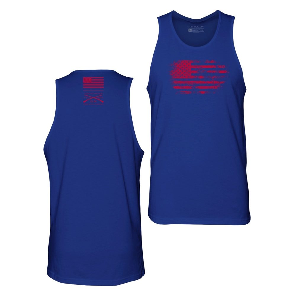 Men's Vintage American Tank - Royal