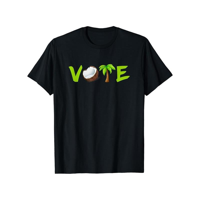 cotton Vote Coconut Palm Tree Green Voting Harris 2024 Pro Kamala T-Shirt style 02 Hoodie Sweatshirt | PrintMintTees.com