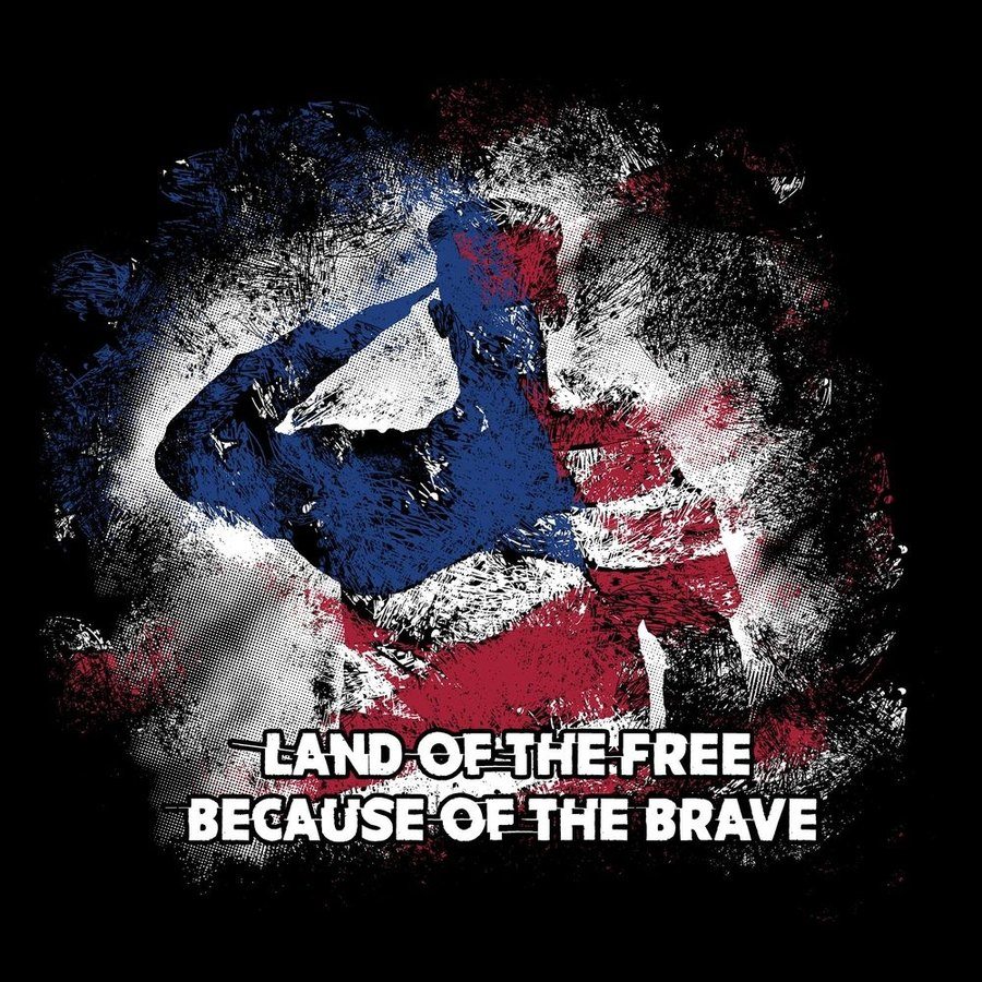 CFP Men's Because Of The Brave Tee - Black