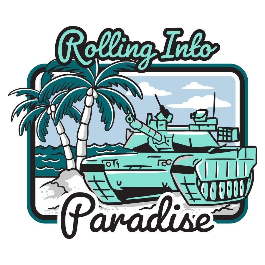 Rolling Into Paradise Tank - White