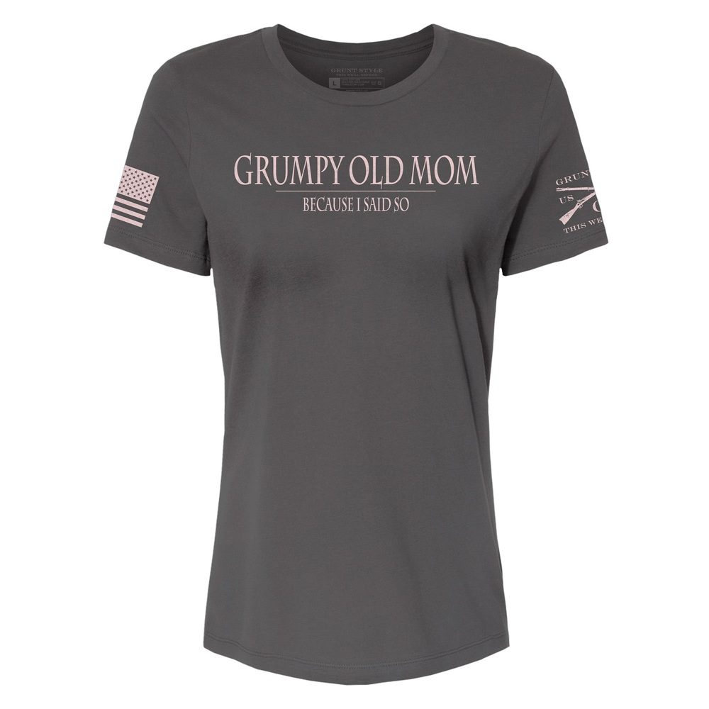 Women's Grumpy Old Mom Relaxed Fit T-Shirt - Asphalt