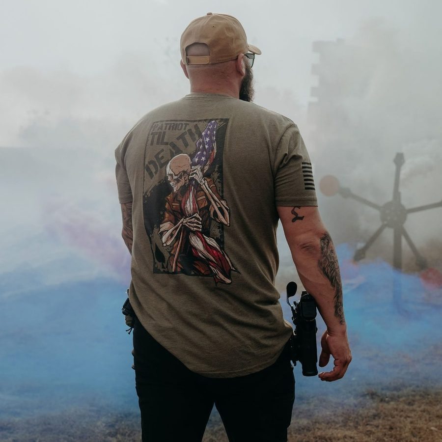 Patriot Til Death T-Shirt - Military Green