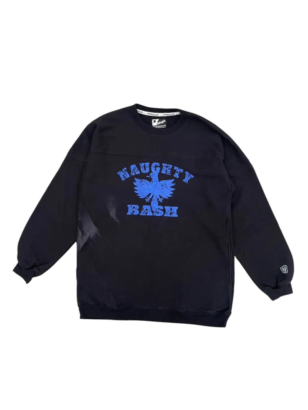 Vintage Naughty Bash Blue Bird Skateboarding Graphic Sweatshirt Shirt Hoodie | PrintMintTees.com