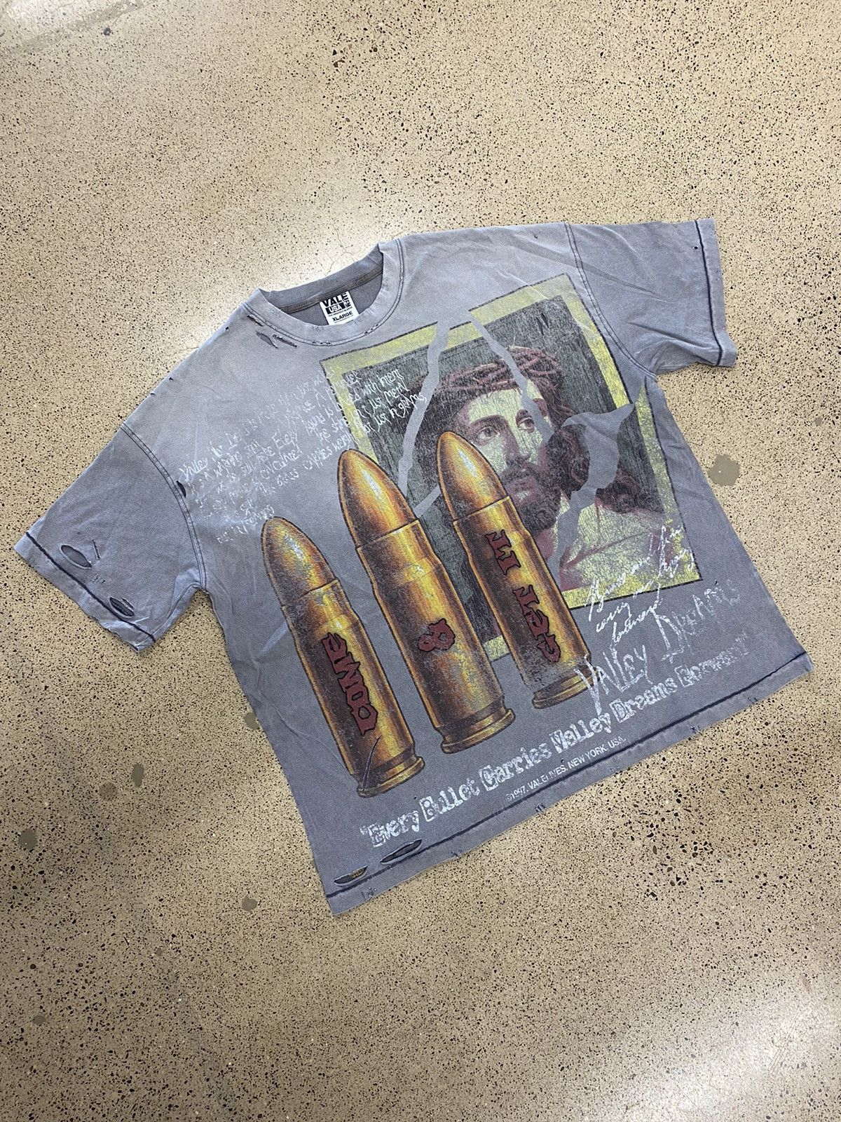 Vale Faith Thrashed Tee Hoodie Sweatshirt | PrintMintTees.com