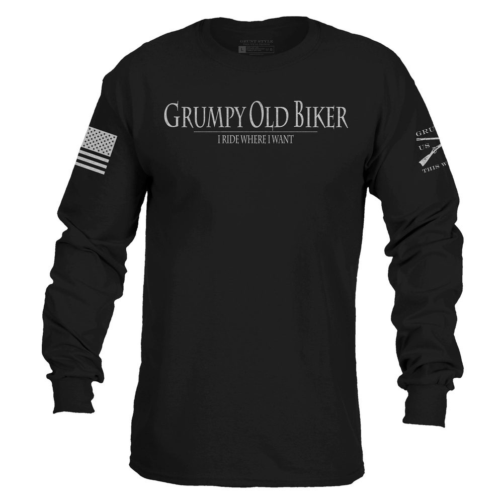Grumpy Old Biker Long Sleeve - Black