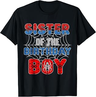 Spider Web Birthday Party Sister Birthday Boy Unisex T-shirt, Sweatshirt, Hoodie (1)
