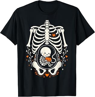 Halloween Skeleton Baby Rib Cage Pregnant Pumpkin Costume (1)