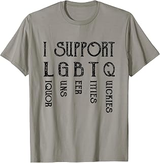 Support Lgbtq Liquor Guns Beer Titties Quickies Unisex T-shirt, Sweatshirt, Hoodie (1)