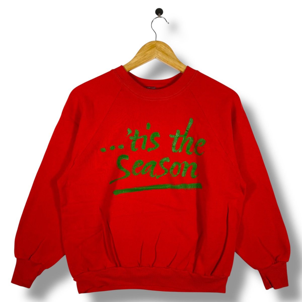 Vintage 80 S Tis The Season Graphic Crewneck Sweatshirt Shirt Hoodie | PrintMintTees.com