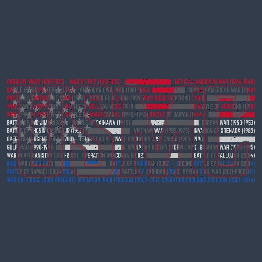 USMC - Through The Ages T-Shirt - Navy